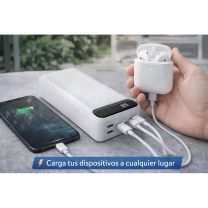 Powerbank Vidvie 30000 Mah Cargador Portatil Viaje Premium Blanco