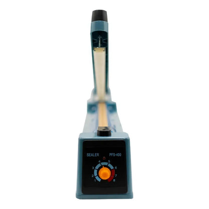 Selladora De Bolsas De Impulso Manual 40 Cm Con Regulador De Potencia Y 8 Niveles Azul