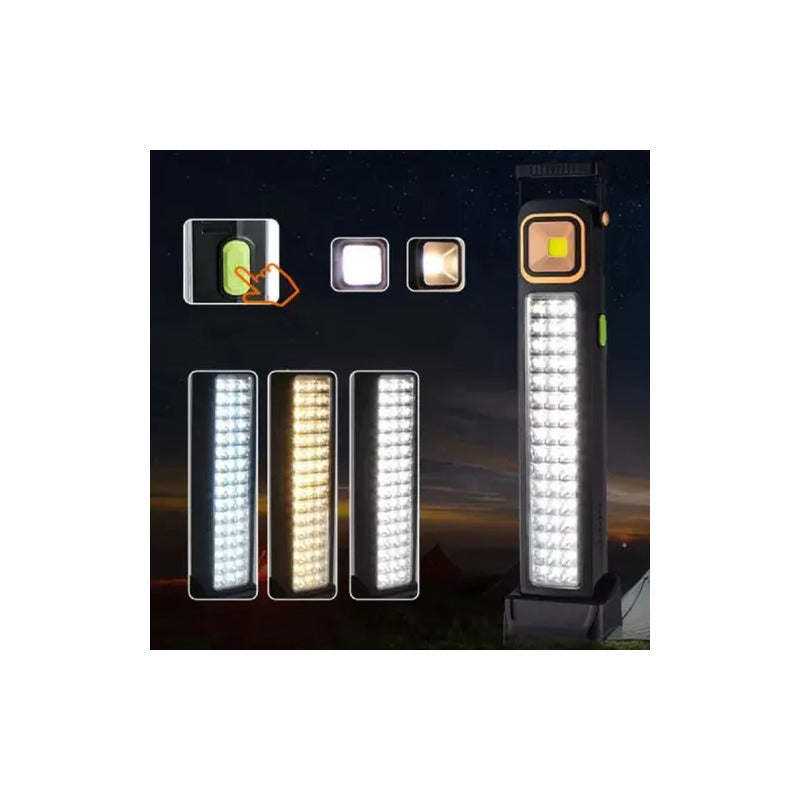X2 Lampara De Emergencias Solar Recargable Luz Focos 48 Led Blanco