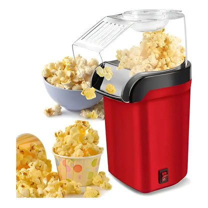 Máquina Para Palomitas De Aire Caliente Roja, 1200w, Para Fiestas Y Noches De Cine Rojo