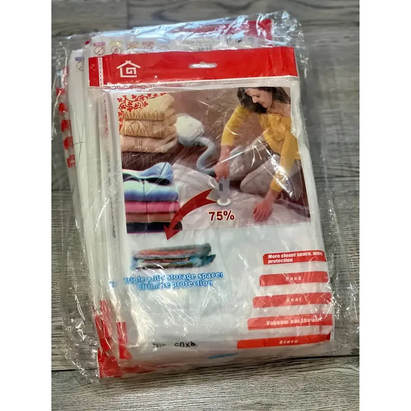 Bolsas Al Vacio Comprimir Ropa Ahorra Espacio 70x110 Pack 12