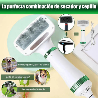 Cepillo Secador Quita Pelos Mascotas Perro Gato Saca Pelusas Blanco