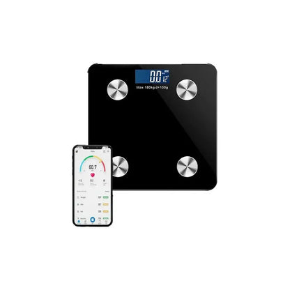 Pesa Balanza Digital Arca Bluetooth Baño Con App Negro Vidrio Hasta 180kg