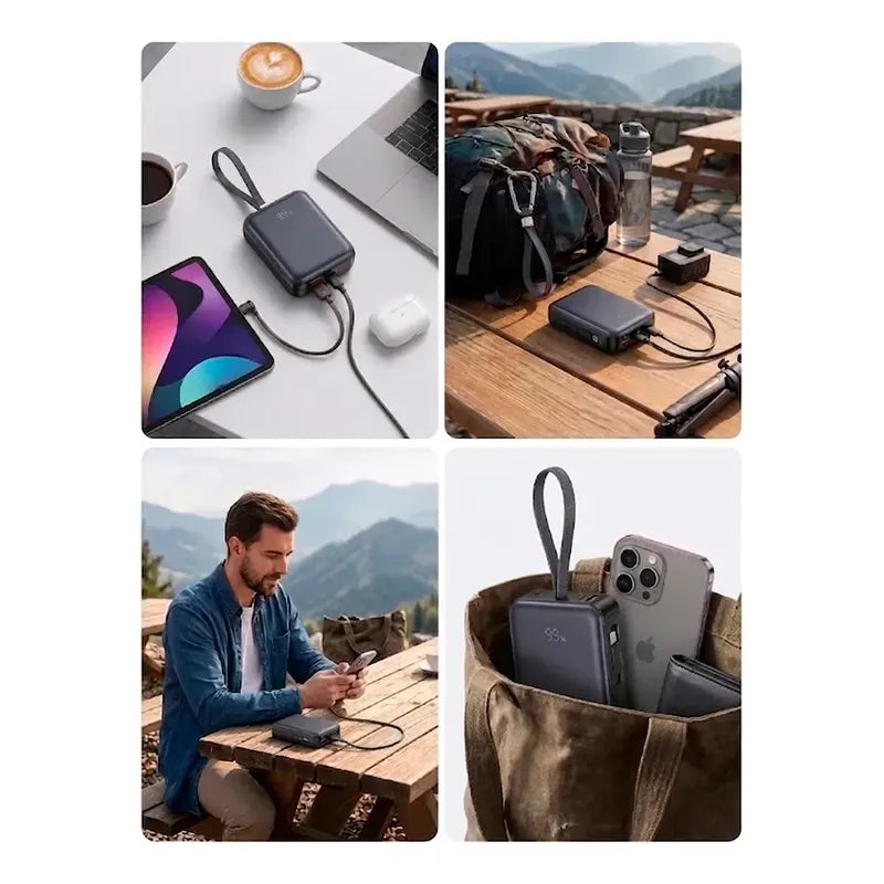 Powerbank Vidvie 20000mah 45w Carga Rapida Carga Inteligente Negro