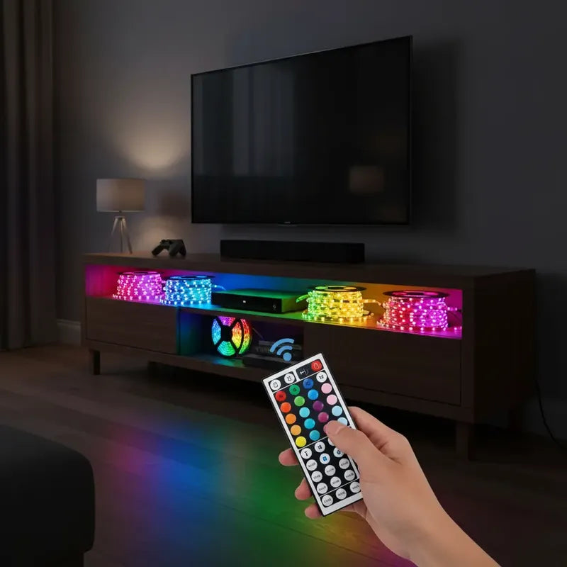 Pack De 2 Tiras Cinta De 300 Led 5mt Multicolores Rgb Rgb