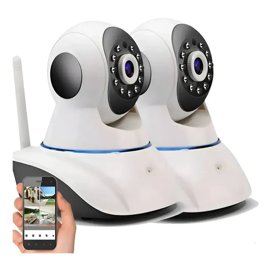 Camara Seguridad Wifi Ip360 Infrarrojo X2 3 Antena 1080p Blanco