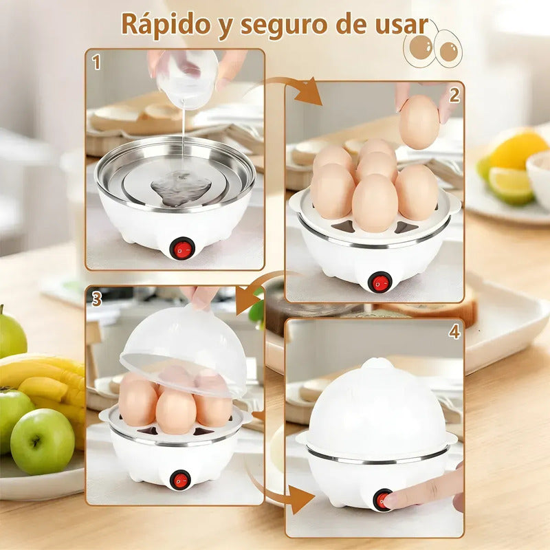 Cocedor De Huevos Electrico Rapido 350w Hervidor A Vapor Ofe Blanco 50