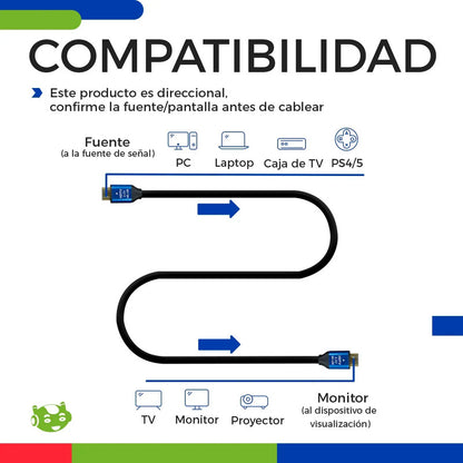Cable Hdmi Ultrahd 4k 20 Metros Reforzado Full Hd