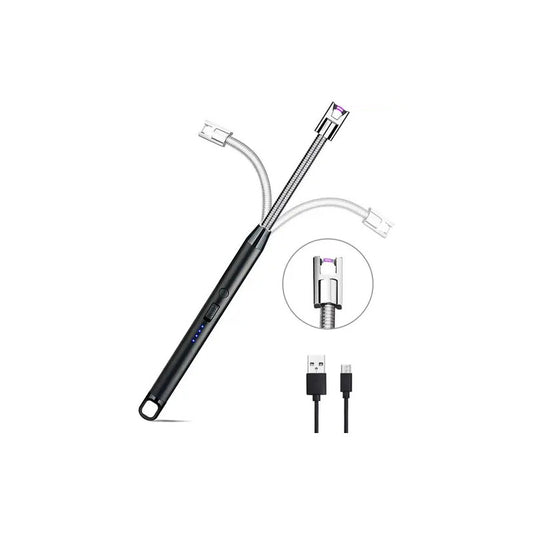 Encendedor Eléctrico Recargable Portátil Usb Para Cocina Color Negro Surtido