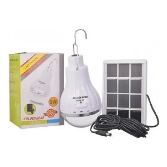 Ampolleta Led Golden Road De 5w Solar Para Camping Y Emergencias