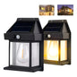 Lámpara De Pared Solar Para Exteriores, Led, Colonial, Vinta Estructura Negro