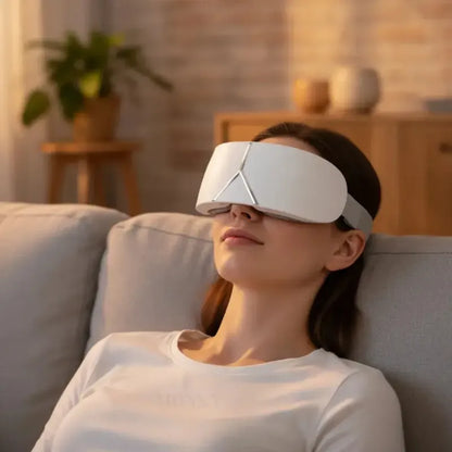 Masajeador Ocular Inteligente Con Compresión Y Calor Para Aliviar La Fatiga Y Ojeras Figoimport Blanco