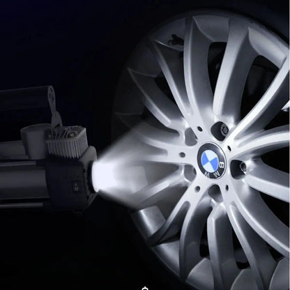 Compresor Aire Metalico Doble Cilindro 160 Psi Inflador Neumaticos Auto Camioneta Bote Maleta Herramientas Figoimport Gris 60hz