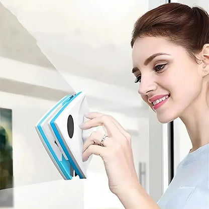 Limpiavidrios Magnético Triangular De Doble Cara Para Ventanas, De Figostore
