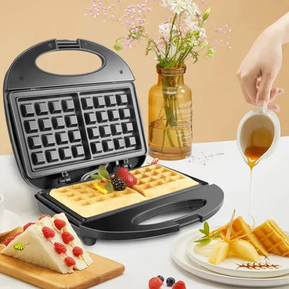 Maquina De Hacer Waffles Wafflera Haeger Hg-242 / Angelstock Color Negro