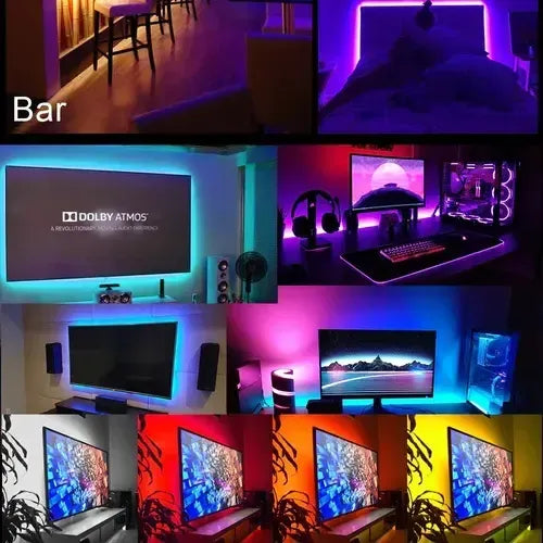 Cinta Led Rgb 5m Con Controlador De Color Figo 120 Leds/m Ip64