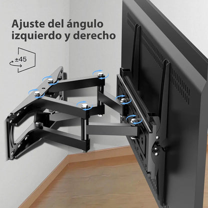 Soporte Tv Pared Ajustable Brazo 32-70 Hogar  Negro