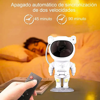 Lámpara Astronauta Proyector Láser Led Star Night Light Negro