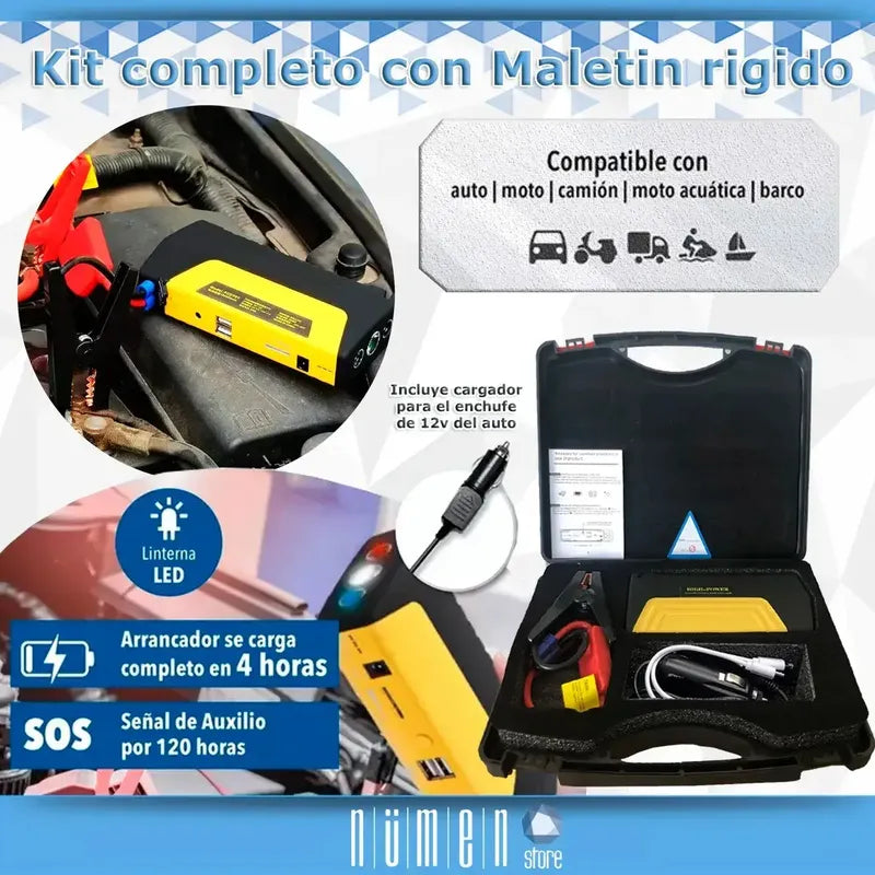 Arrancador Portátil Figo Tm15 Auto Camioneta 12v Usb Led Negro