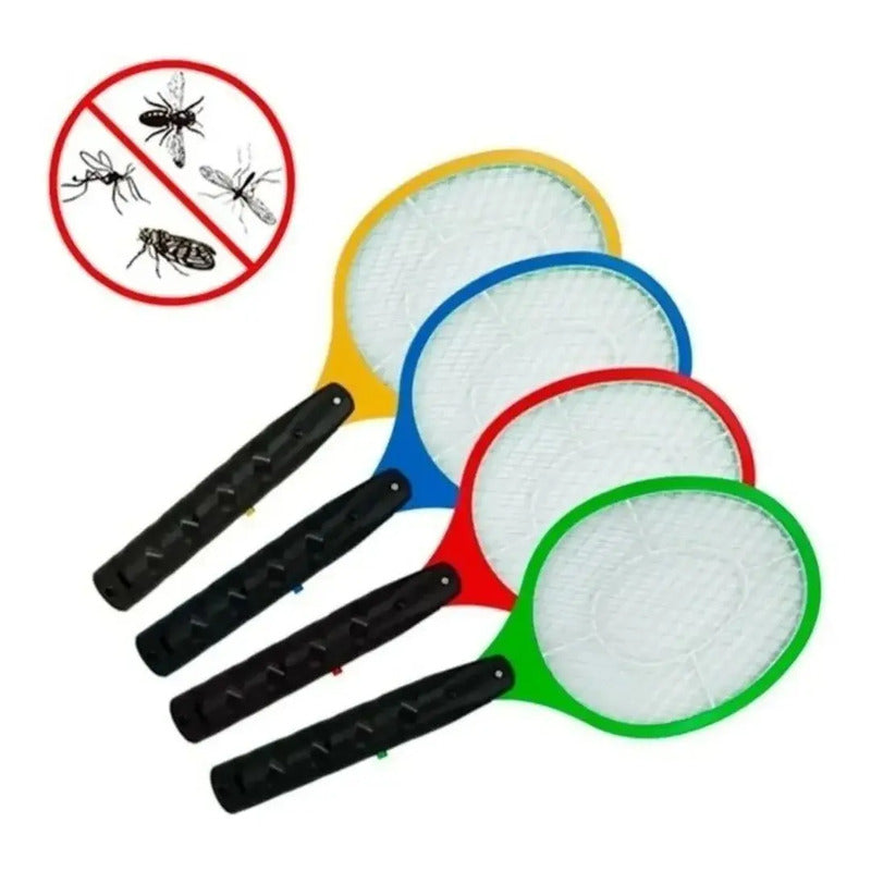 Raqueta  Matamoscas Recargable Con Linterna Portatil Variado