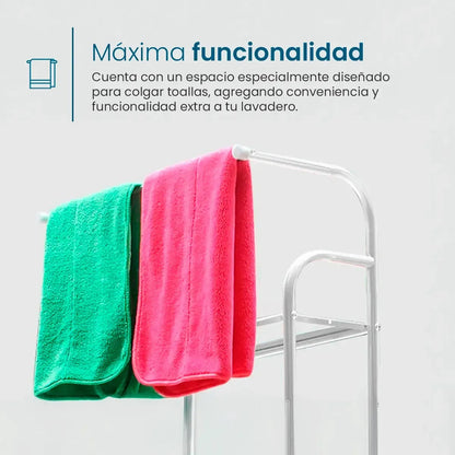 Organizador De Baño Tiene 3 Pisos P/ Ahorrar Espacio Premium Blanco