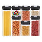Set De 7 Contenedores Hermeticos De Plastico Cocina Despensa Negro