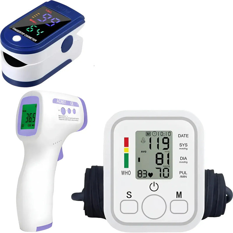 3 Piezas Termometro Kit, Adecuado Para Bebés, Niños Y Adulto Blanco