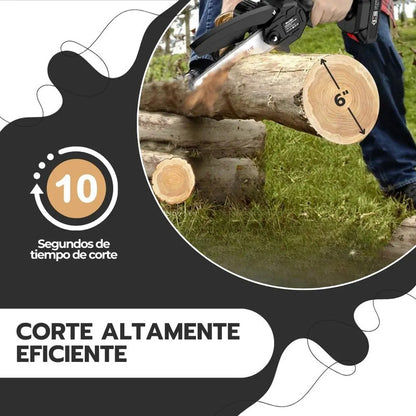 Motosierra Eléctrica Inalambrica Portátil De 6 Pulgadas Negro