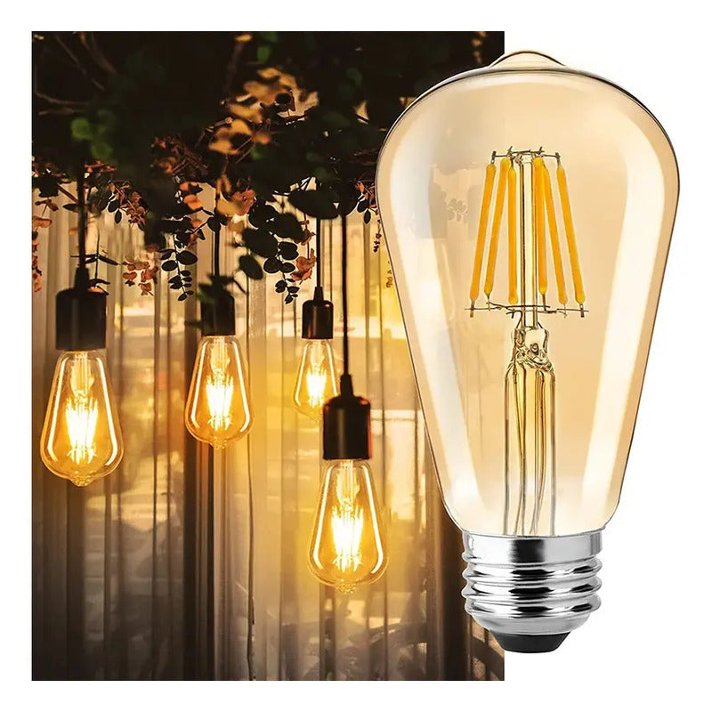 Ampolleta Retro Led Vintage Luz Cálida Guirnalda Amarillo