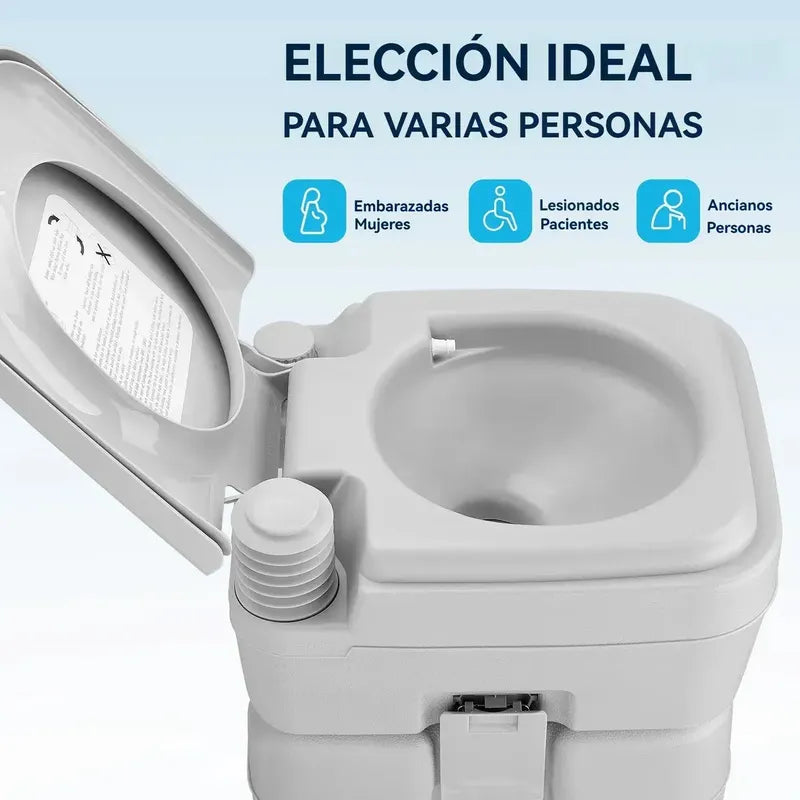 Baño Quimico Portatil 20 Litros Reutilizable Camping