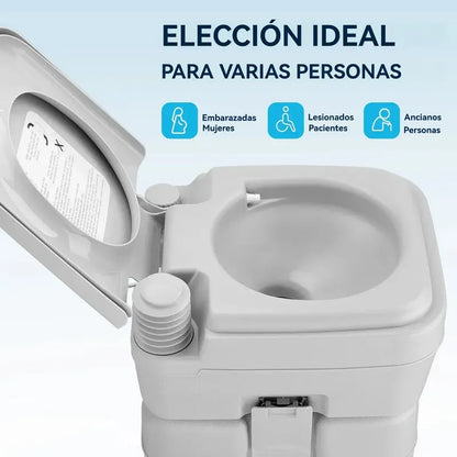 Baño Quimico Portatil 20 Litros Reutilizable Camping