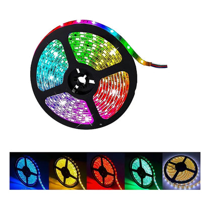 Tira De Luces Spin Led 5mts/300rgb 3528 Todo Los Colores 5m Ip65 Todos Los Colores