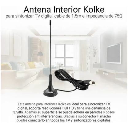 Antena Tv Digital Figoimport Hd-3003 Uhf 15 Km Negro Interno/externo Negro