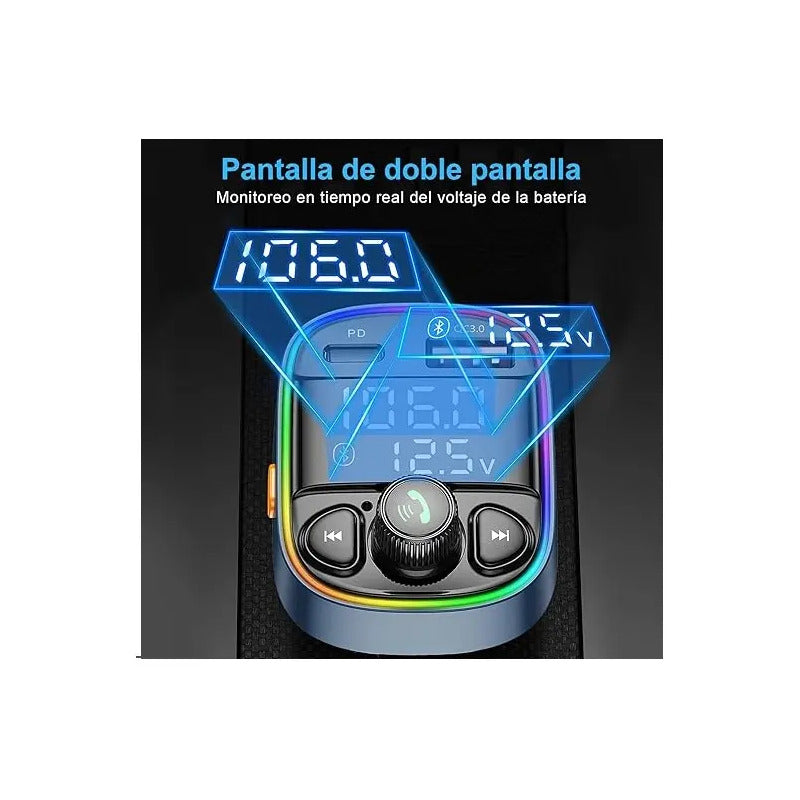 Transmisor Fm Bluetooth Cargador Auto Generic Pd-qc30