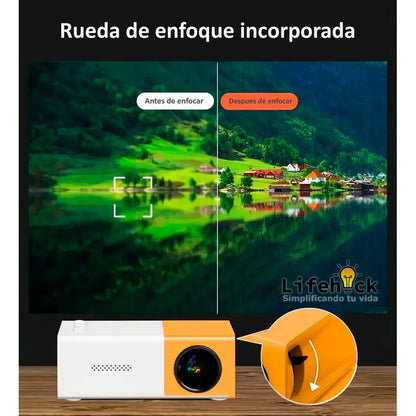 Mini Proyector Portátil Con Control Remoto Hd Negro