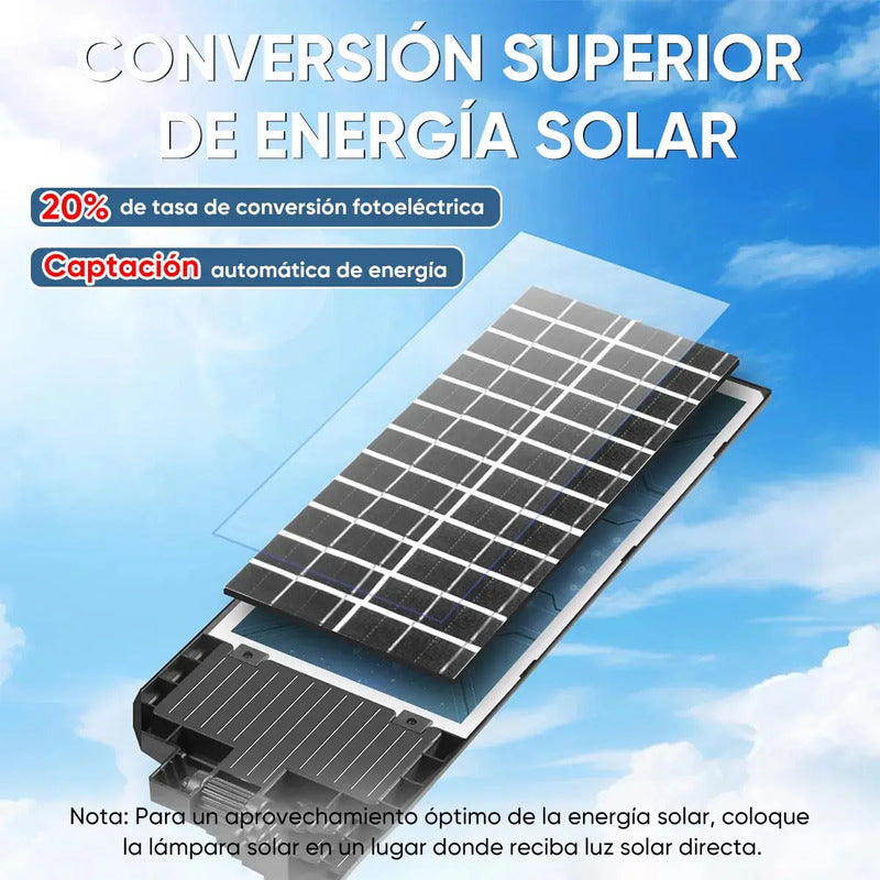 Pack X3 Foco Luminaria Para Pared Exterior Led Solar 400w  Negro