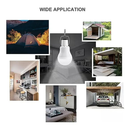 Ampolleta 5w Solar + Panel 7 Horas De Luz Blanco Frío