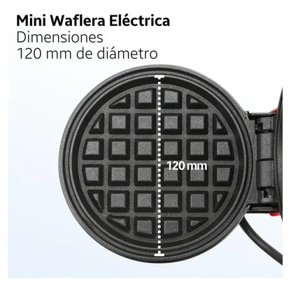 Mini Wafflera Eléctrica Redonda Arca 350w Para Desayuno