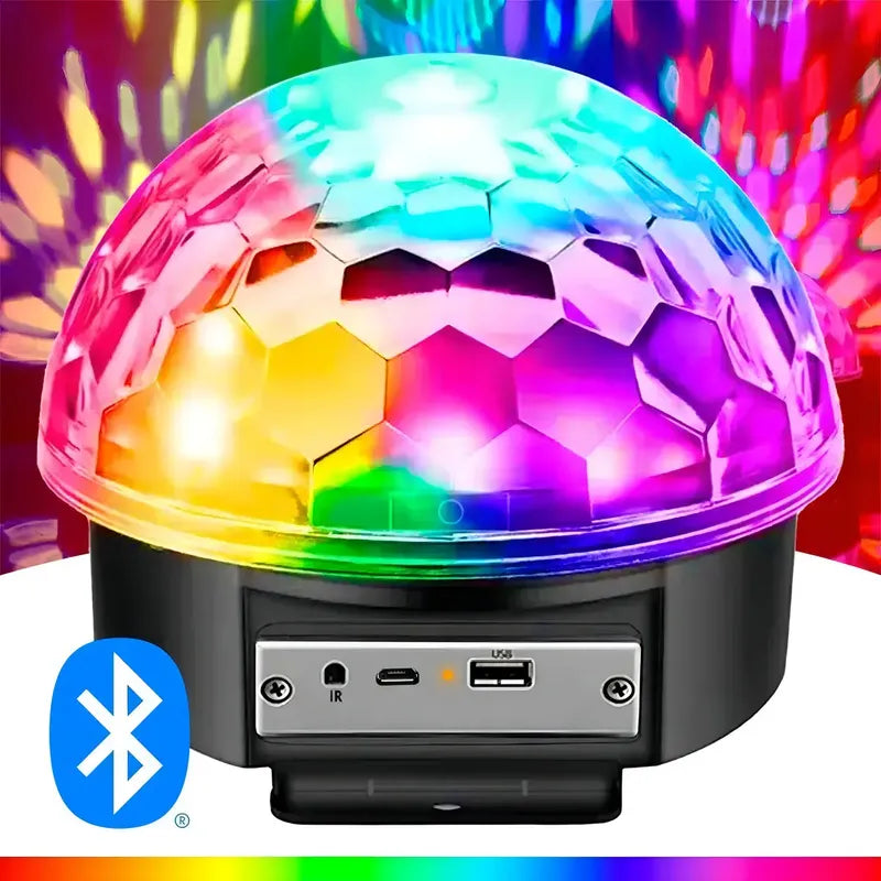 Bola Led Luz Audioritmica Figo Import Efectos Media Esfera Parlante Usb Bola Magica Luces Disco Fiesta, Reuniones Figo