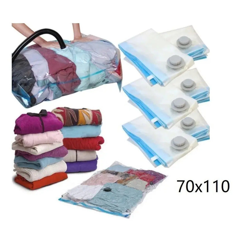 Bolsa Al Vacio Ropa Plumones Ahorra Espacio 70x110cm Figoimp