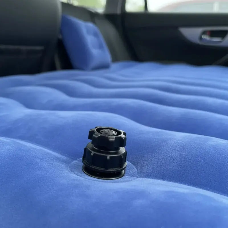 Colchón Inflable De 1.5 Plazas Para Auto Con Bomba Eléctrica, Ideal Para Viajes Y Camping Azul