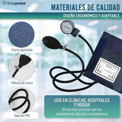Toma Presion Aneroide Esfingomanometro + Oximetro Negro