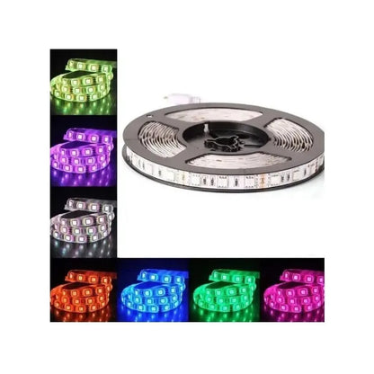 Luces Led Tira Rgb Multicolor Con Adaptador Control Remoto Rgb
