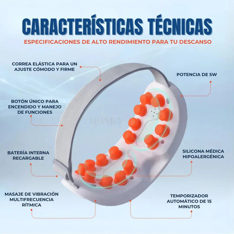 Masajeador Ocular Inteligente Con Compresión Y Calor Para Aliviar La Fatiga Y Ojeras Figoimport Blanco
