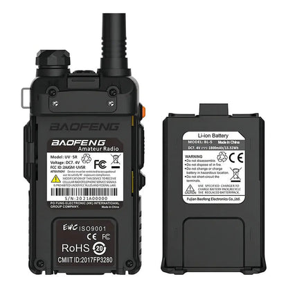 Walkie Talkie Baofeng Uv-5r Largo Alcance 10km 128 Canales Negro