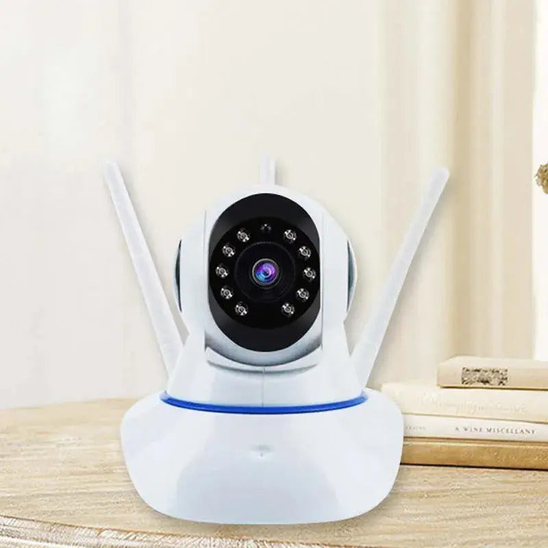 Camara Seguridad Ip Wifi Hd Motorizada Vision Nocturna 360º Blanco