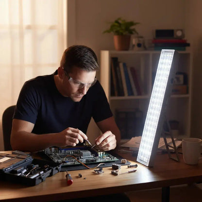 Lámpara De Emergencia Led Recargable Con 60 Luces Para Cortes De Energía Blanco
