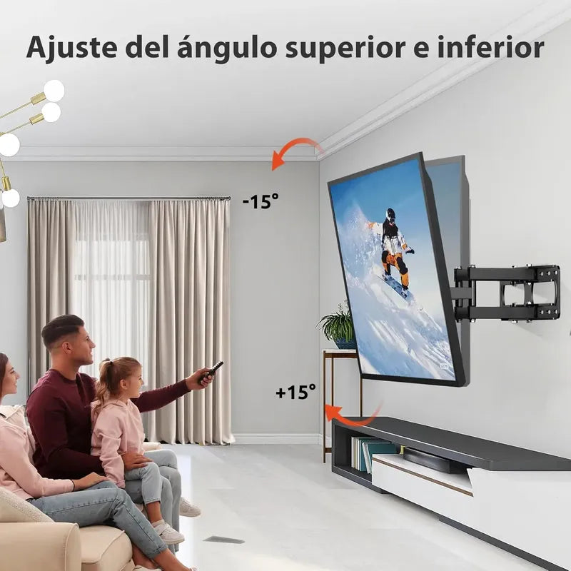 Soporte Tv Pared Ajustable Brazo 32-70 Hogar  Negro