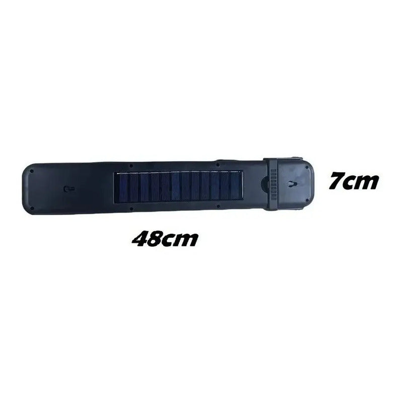 Pack X2 Lampara De Emergencia Solar 48 Led Negro