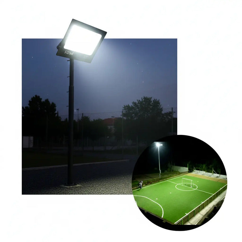 Foco Reflector Proyector Led 400 Watts Resistente Al Agua Negro